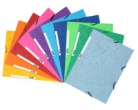 Chemise 3 rabats à élastiques carte lustrée 400g/m2 - A4