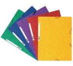 Chemise 3 rabats à élastiques carte lustrée 400g/m2 - A4 - Couleurs assorties