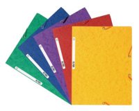 Chemise 3 rabats à élastiques carte lustrée 400g/m2 - A4 - Couleurs assorties