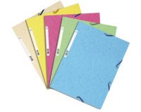 Chemise 3 rabats à élastiques carte lustrée 400g/m2 ® - A4 - Couleurs assorties pastel