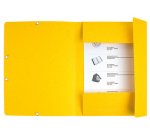 Chemise 3 rabats à élastiques carte lustrée 400g/m2 - A4 - Couleurs assorties