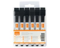 Marqueur pour tableau blanc, set de 6, noir