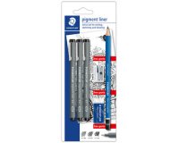 Feutre à pigment 'Artist Set', noir, carte blister