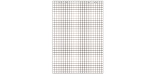 Bloc paperboard, 20 feuilles, quadrillé, à plat