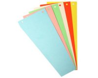 Assorted trapezoid perforated dividers Exacompta recycled card - 105 x 240 mm - Pack of 100