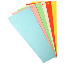 Assorted trapezoid perforated dividers Exacompta recycled card - 105 x 240 mm - Pack of 100