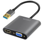 Carte graphique USB 3.0 - HDMI/VGA, noir
