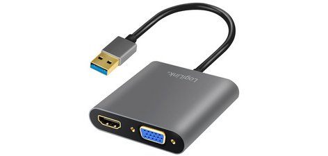 Carte graphique USB 3.0 - HDMI/VGA, noir
