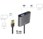 Carte graphique USB 3.0 - HDMI/VGA, noir