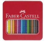FABER-CASTELL Crayons de couleur Jumbo GRIP, étui en métal