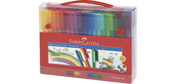 FABER-CASTELL Stylo feutre CONNECTOR PEN, coffret de 60