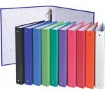 Classeur rembordé PP, A4, 4 anneaux, assorti