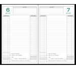 Agenda bureau 14,8 x 21 cm Caisse Perpétuel Journalier - Couleurs assorties