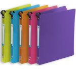 Classeur 2 anneaux plastifié Oxford School Life A4 - Dos 3 cm couleurs assorties