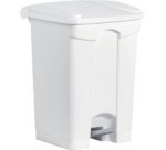 Poubelle à pédale 'the step', 45 litres, blanc/rouge