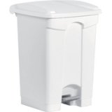 Poubelle à pédale 'the step', 45 litres, blanc/vert
