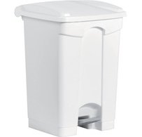 Poubelle à pédale 'the step', 45 litres, blanc/vert