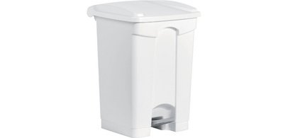 Poubelle à pédale 'the step', 45 litres, blanc/vert