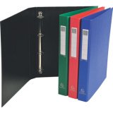 Classeur rembordé polypropylène 4 anneaux ronds de 25mm sur 3eme de couverture