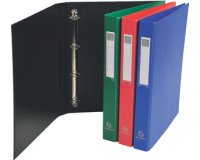 Classeur rembordé polypropylène 4 anneaux ronds de 25mm sur 3eme de couverture