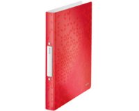 Classeur à anneaux WOW, A4, PP, 2 anneaux, rouge