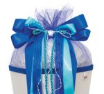 Pochette 'Speed', blanc/bleu/noir en 70% polyester et