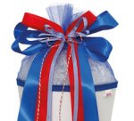Pochette 'Speed', blanc/bleu/noir en 70% polyester et