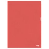 Pochette coins Standard, A4, PP grainé, rouge