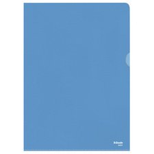 Pochette coins Standard, A4, PP grainé, bleu