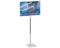 Rotating poster display stand for portrait or landscape A3 size