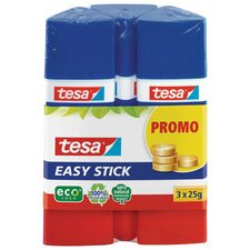 Tesa ecoLogo Bâton de colle Easy Stick, pack promo 3x 25 g