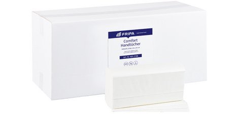 Fripa Essuie-mains COMFORT, 240 x 240 mm, pli-Z, extra blanc