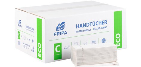Fripa Essuie-mains ECO, 250 x 330 mm, pli-C, blanc