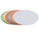 Carte de présentation, rond, autocollant, assorti