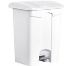 Poubelle à pédale 'the step', 70 litres, blanc/jaune