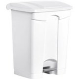 Poubelle à pédale 'the step', 70 litres, blanc/jaune