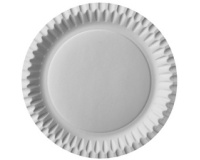 Assiette en carton, rond, diamètre: 230 mm, blanc