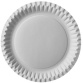 Assiette en carton, rond, diamètre: 230 mm, blanc