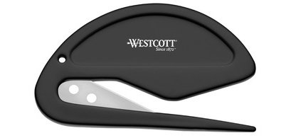 Ouvre-lettres 2 en 1, lame en métal, noir