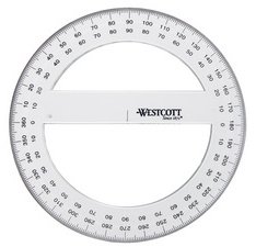 Rapporteur circulaire 360 degrés, 150 mm