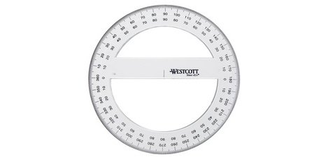 Rapporteur circulaire 360 degrés, 150 mm