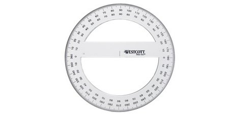 Rapporteur circulaire 360 degrés, 150 mm