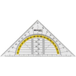 Equerre géométrique, hypoténuse: 140 mm