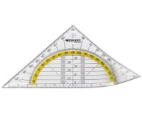 Equerre géométrique, hypoténuse: 140 mm, flexible