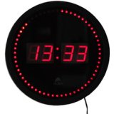 Horloge murale 'HORLED', à quartz, en plastique, noir
