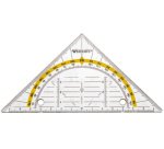 Equerre géométrique avec perforations pour classeur