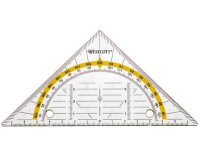 Equerre géométrique avec perforations pour classeur