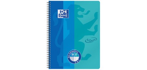 Schrift DUO Touch, A4+, 160 pagina's, blauw zeewater/aqua