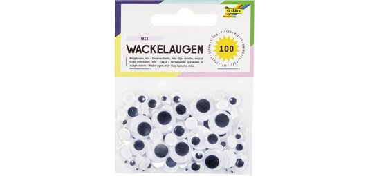 Yeux vacillants, non autocollants, tailles assorties