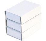 Boîtes d'allumettes neutres vides, blanc